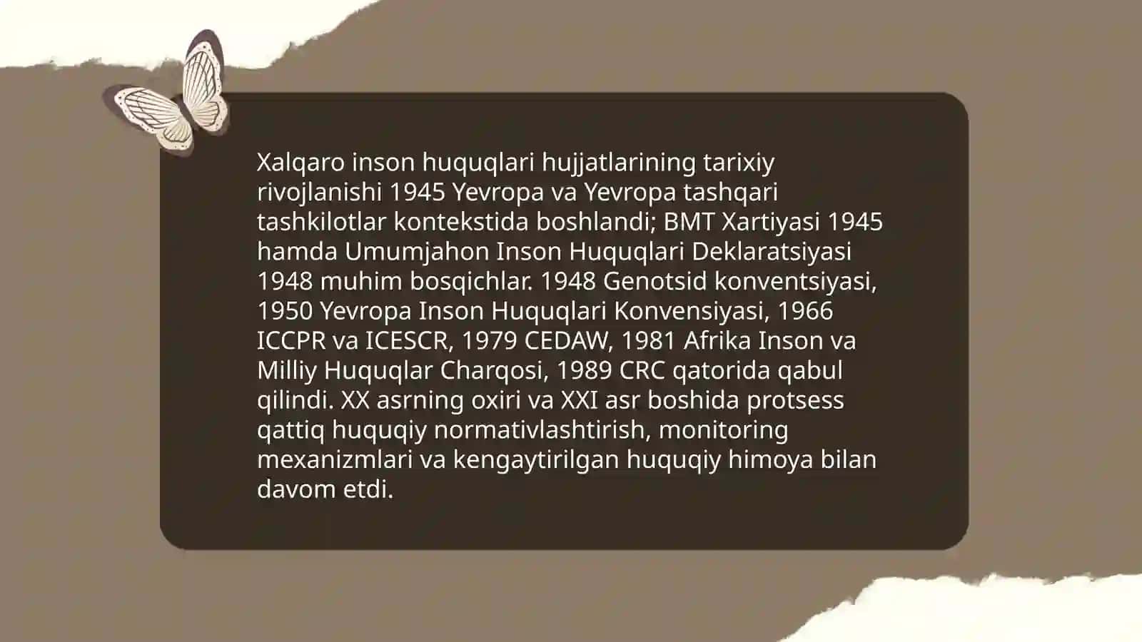 Inson huquqining manbasi sifatida xalqaro hujjatlar 4