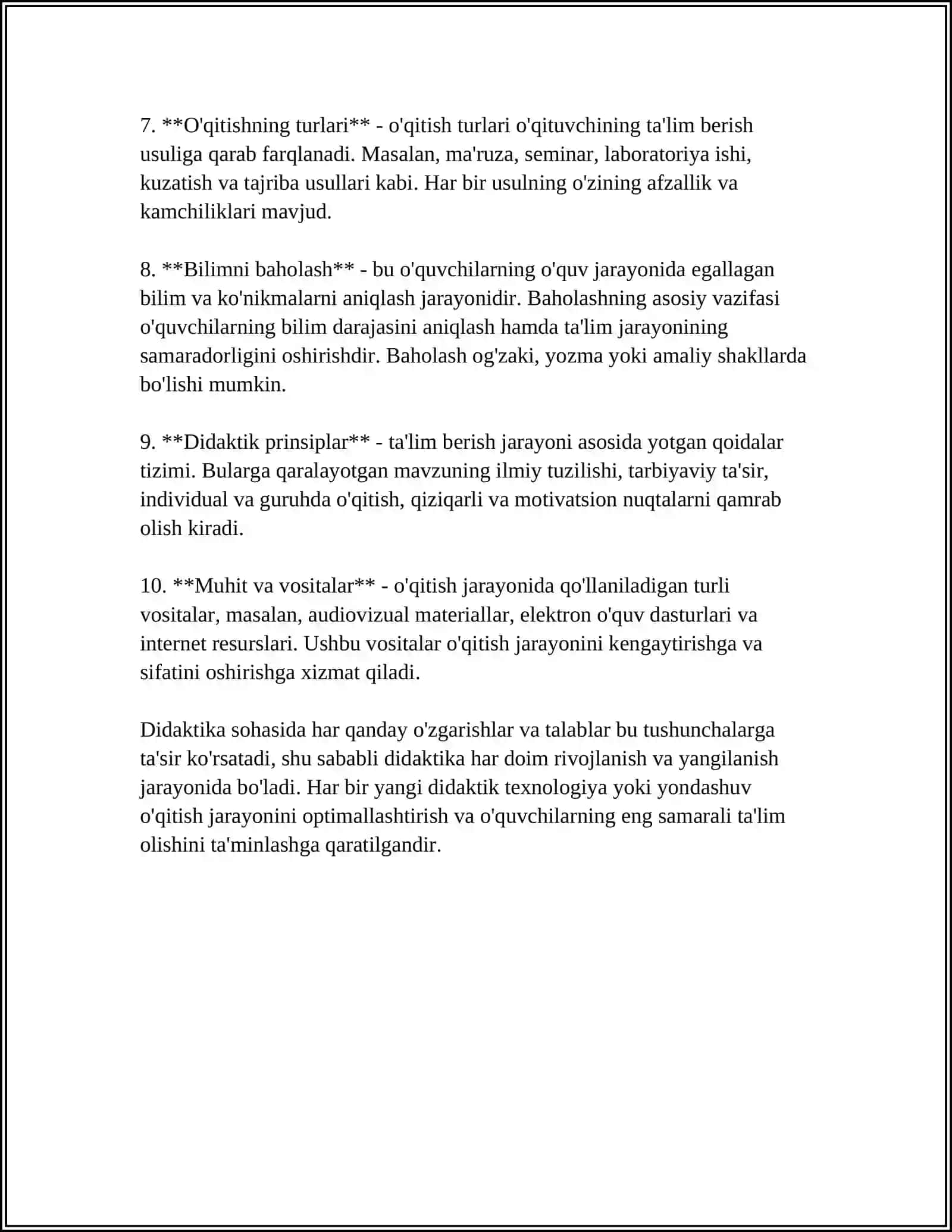 DIDAKTIKA TA’LIM NAZARIYASI 4