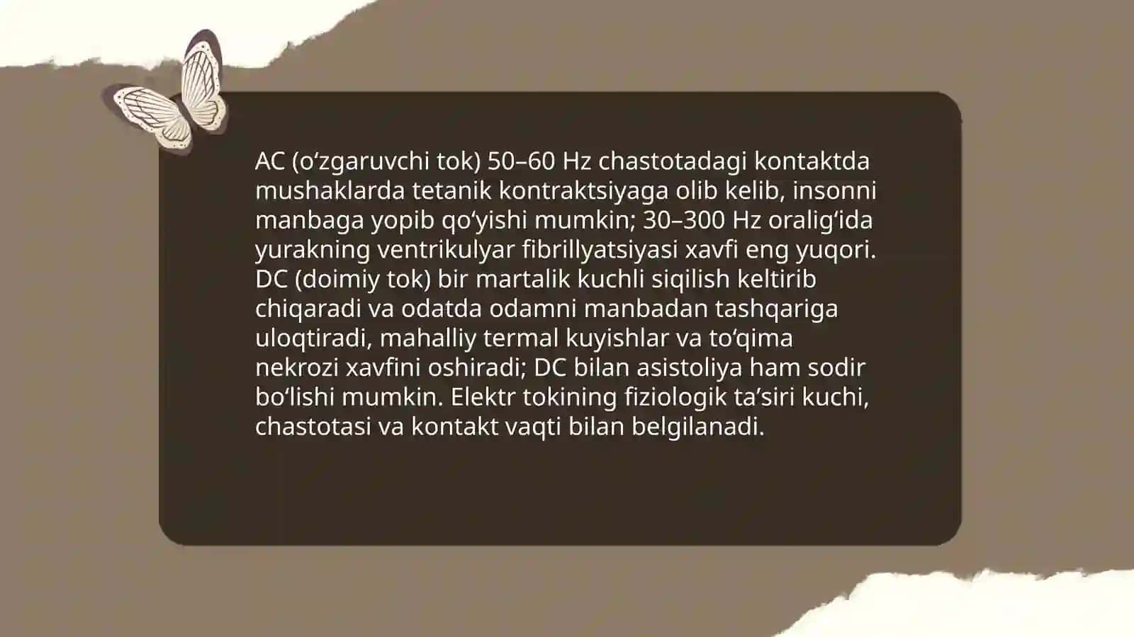 Elektr tokining inson organizmiga fiziologik ta'siri 4