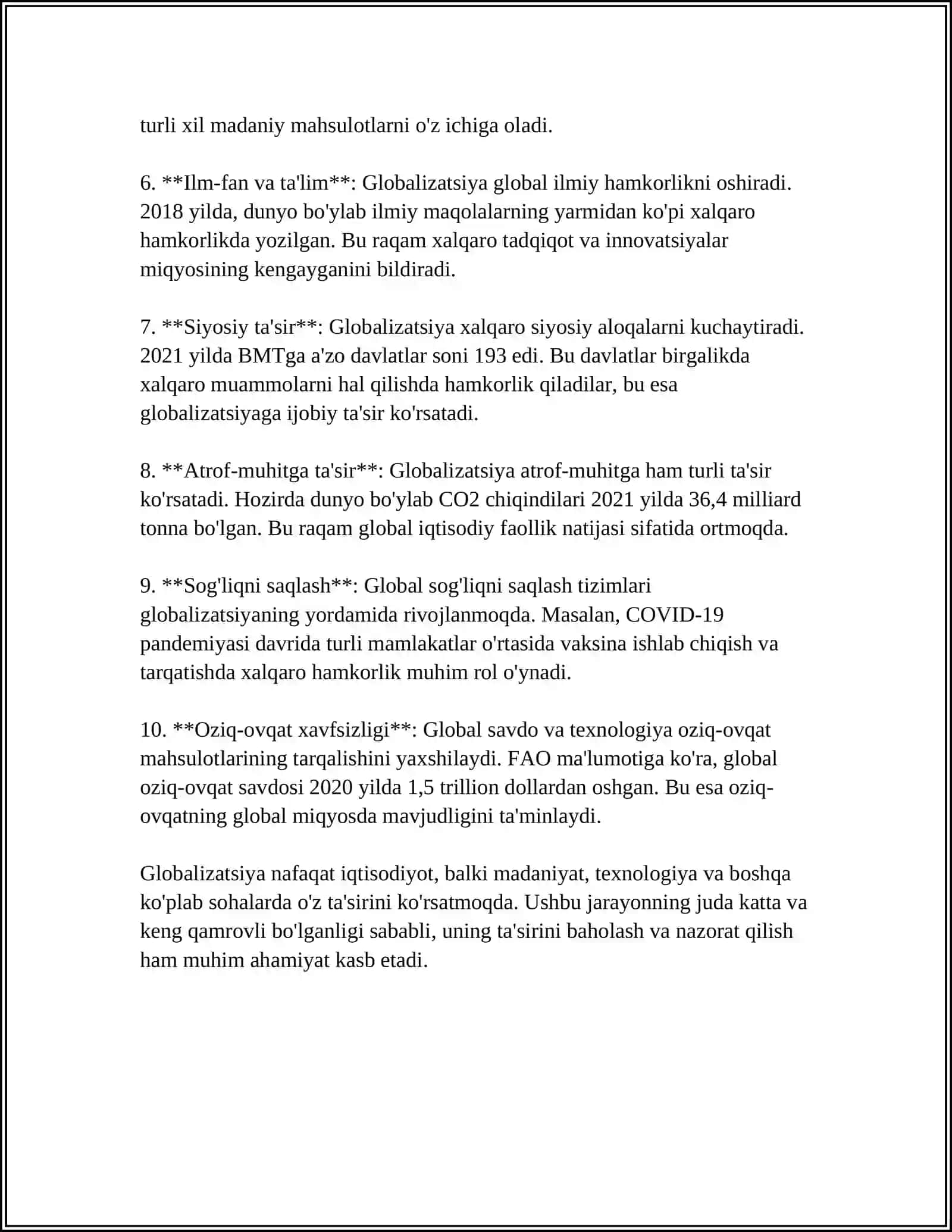 GLOBALLASHUV VA SEKULYARIZATSIYA JARAYONLARI HAQIDAREFERAT TAYYORLASH 4