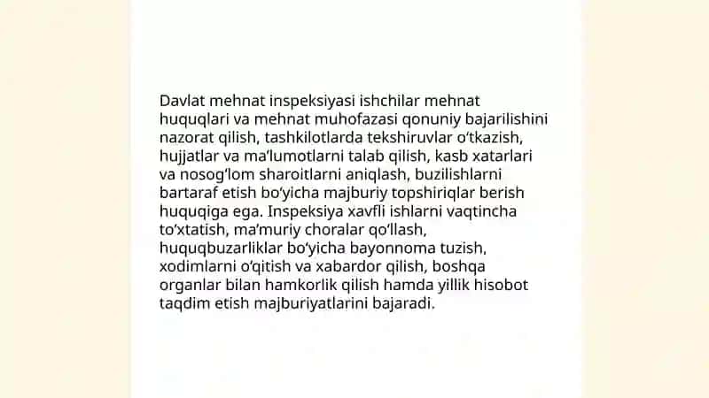 Mehnat muhofazasining huquqiy va tashkiliy asoslari ni nazorat qiluvchi organlar 4
