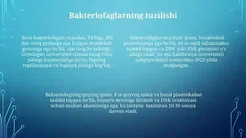 Bakteriyafaglarning fiziologiyasi 4