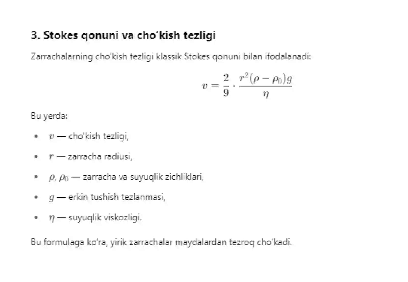 Polidispers sistemalarda kolloid zarrachalarining  cho'kishi 4