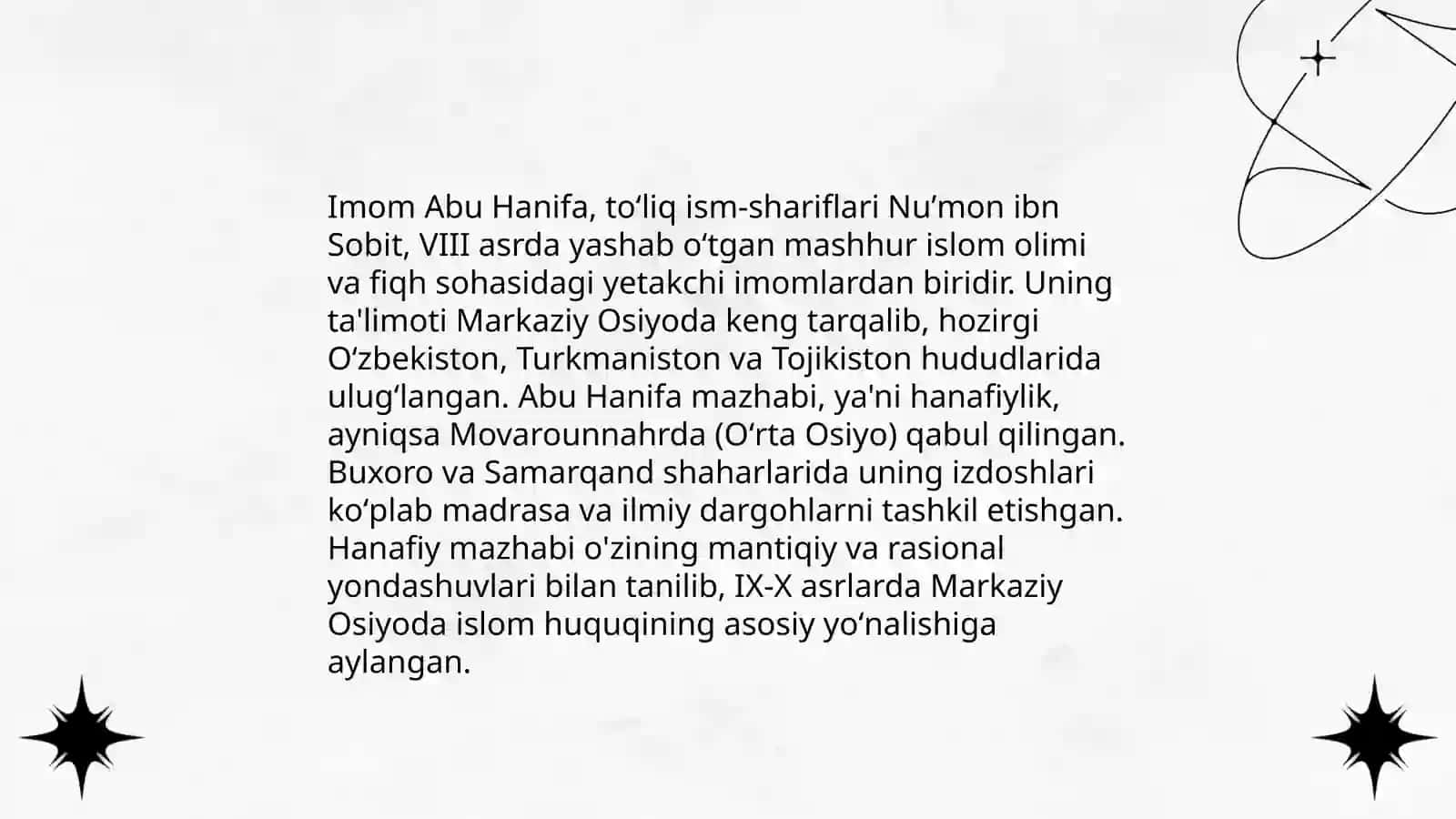 Hanafiy mazhabi rivojida Markaziy Osiyo faqihlarining roli va hissasi 4