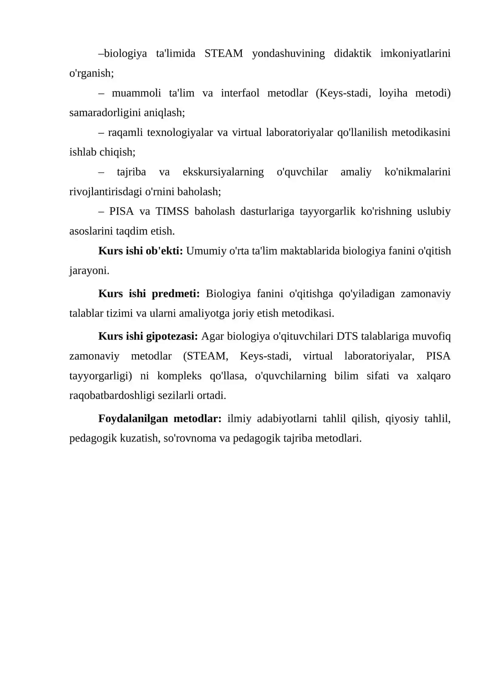 BIYOLOGIYA FANINI O'QITISHGA QO'YILADIGAN ZAMONAVIY TALABLAR 4