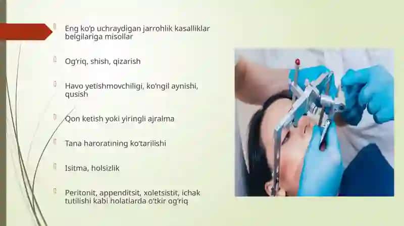 Jarrohlik kasalliklari bilan kasallangan bemorlarni kuzatish va parvarish qilish 4