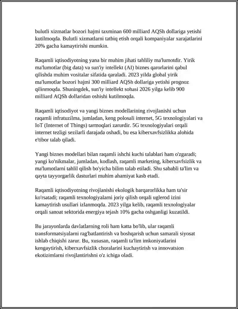 Raqamli iqtisodiyot va yangi biznes modellari 4
