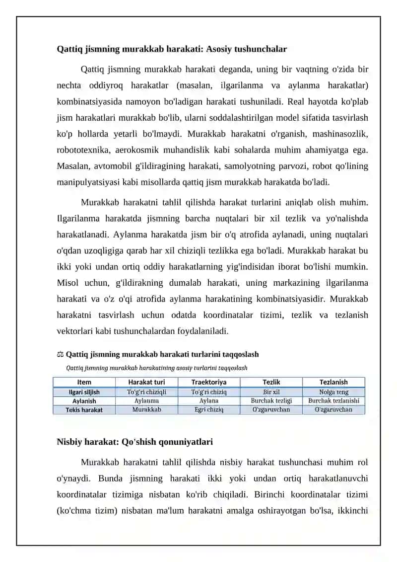Navoiy Innovatsiyalar Universiteti - Mavzu: Qattiq jismning murakkab harakati 4