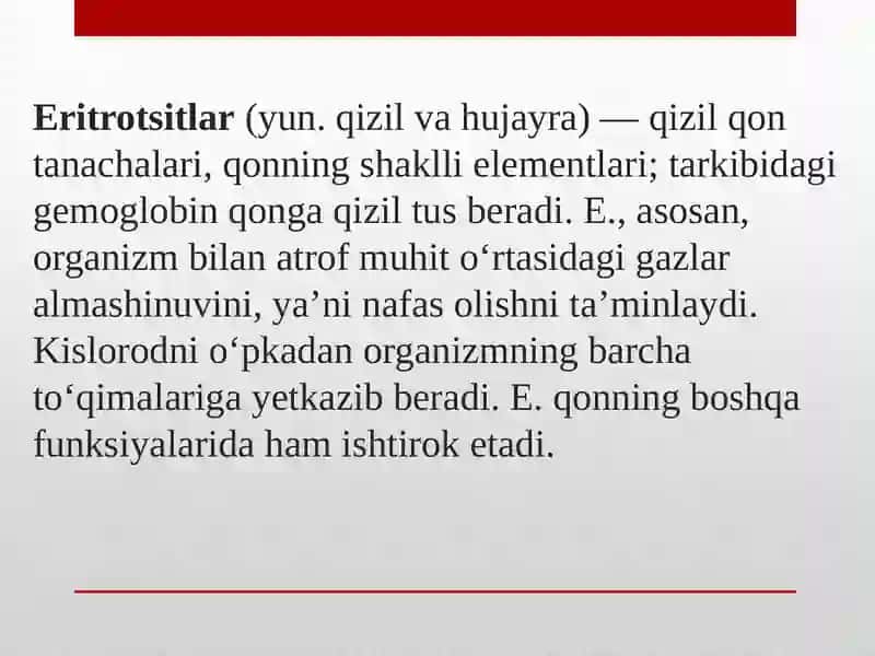 Eritrotsitlar fiziologiyasi 4