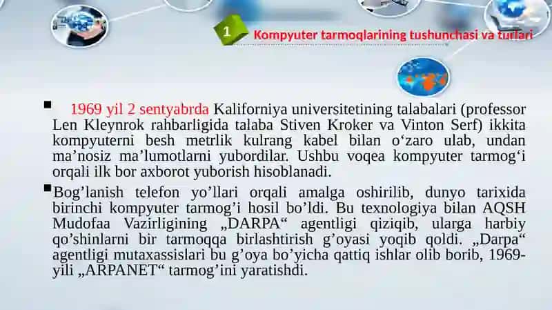TARMOQ TEXNOLOGIYALARI 4