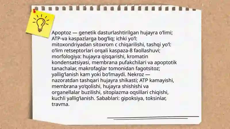 Hujayra patalogiyasi va uning kelib chiqish sabablari 4