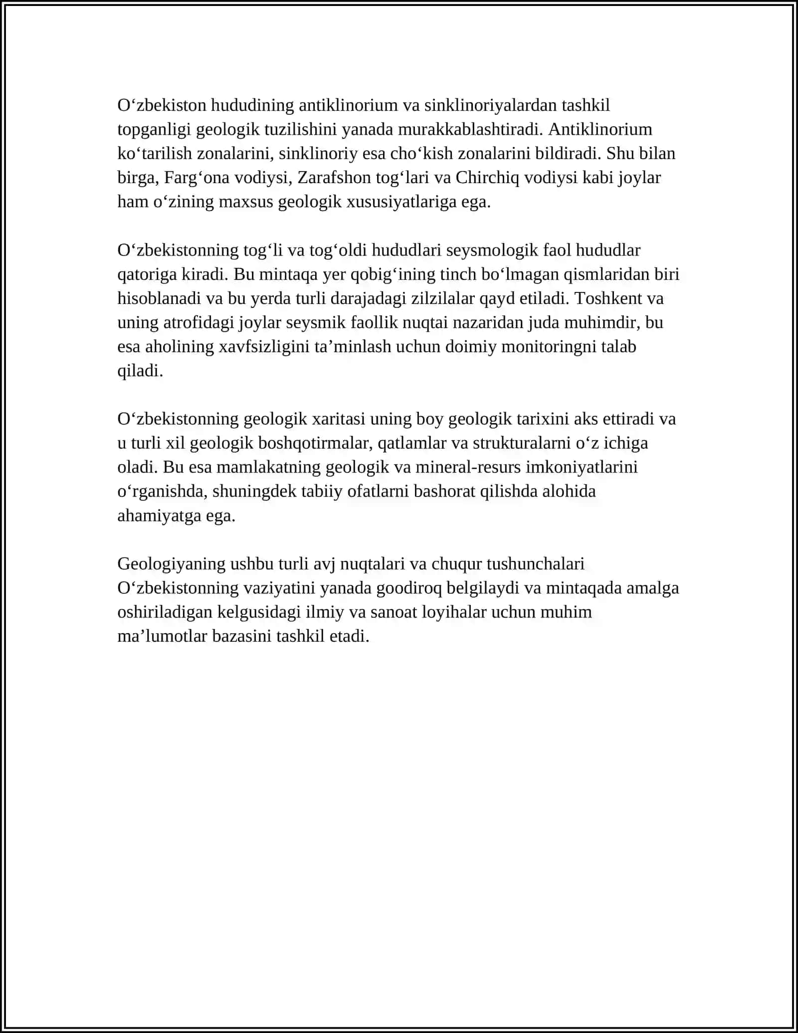 O'ZBEKISTON TABIIY-GEOGRAFIK TAVSIFI 4