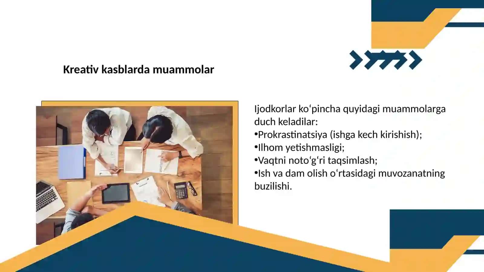Kreativ Kasblarda vaqtni boshqarishning o‘ziga xos hususiyatlari 4