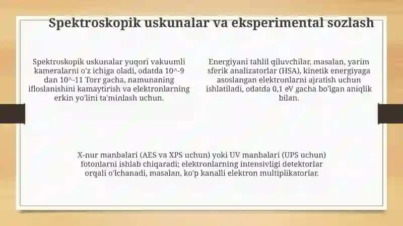 Elektron spektrlari va ularning qo‘llanilishi 4