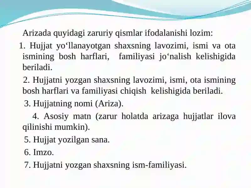 RASMIY ISH HUJJATLARINI HUSNIXAT BILAN YOZISH 4