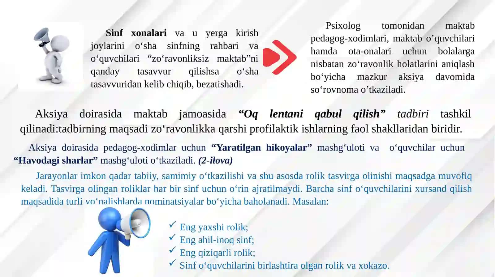 “Biz zoʻravonlikka qarshimiz” tadbirini oʻtkazish boʻyicha uslubiy tavsiyalar 4