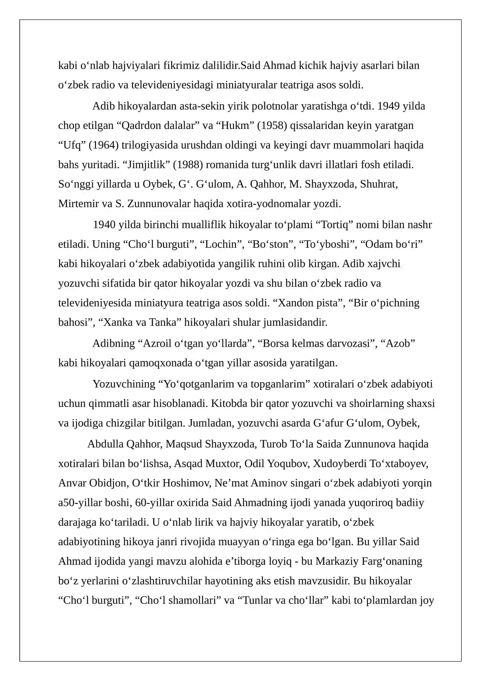 Said Ahmad hayoti va ijodi 4