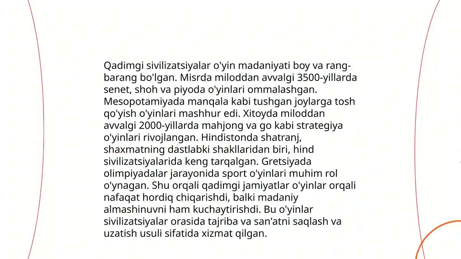 O'yinining kelib chiqish tarixi 4