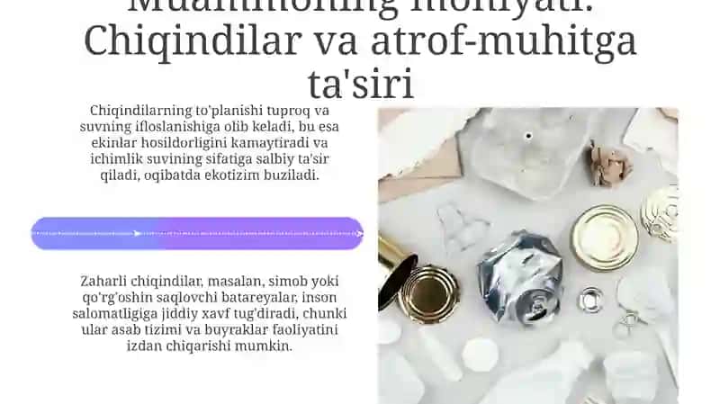 Chiqindilarni qayta ishlash va zararli mahsulotlar 4