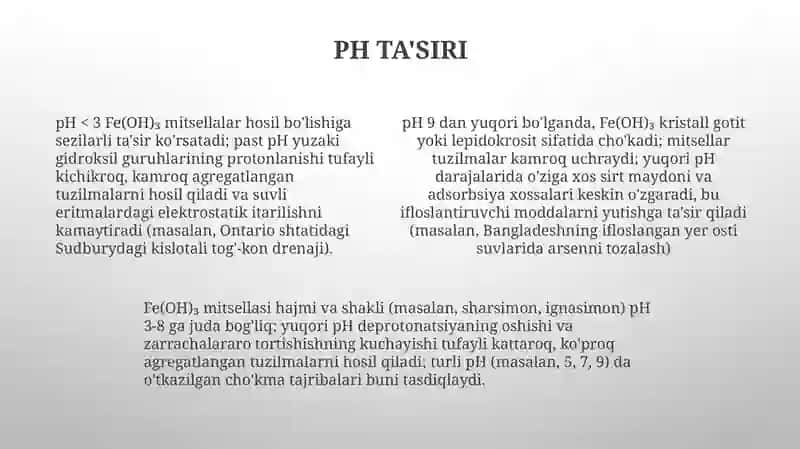 Fe(OH)3 mitsella tuzilishi 4
