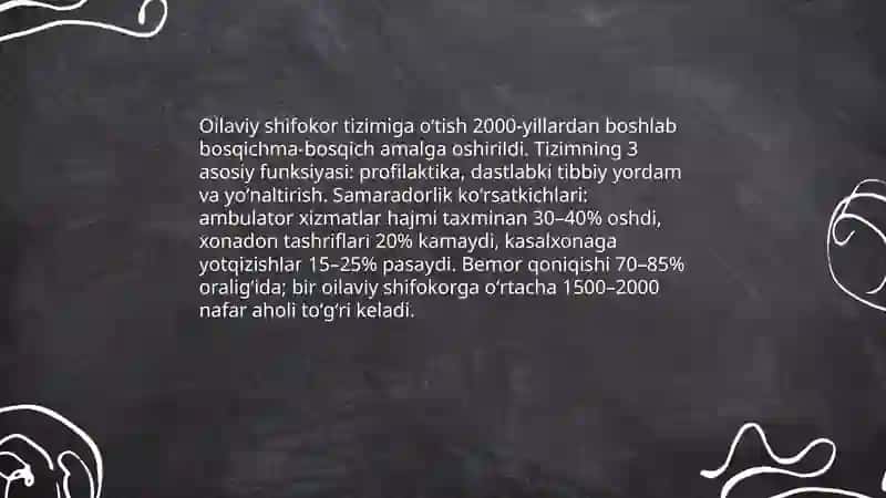 Mustaqillikdan keyingi sogʻliqni saqlash tizimi islohotlarining umumiy tarixi 4