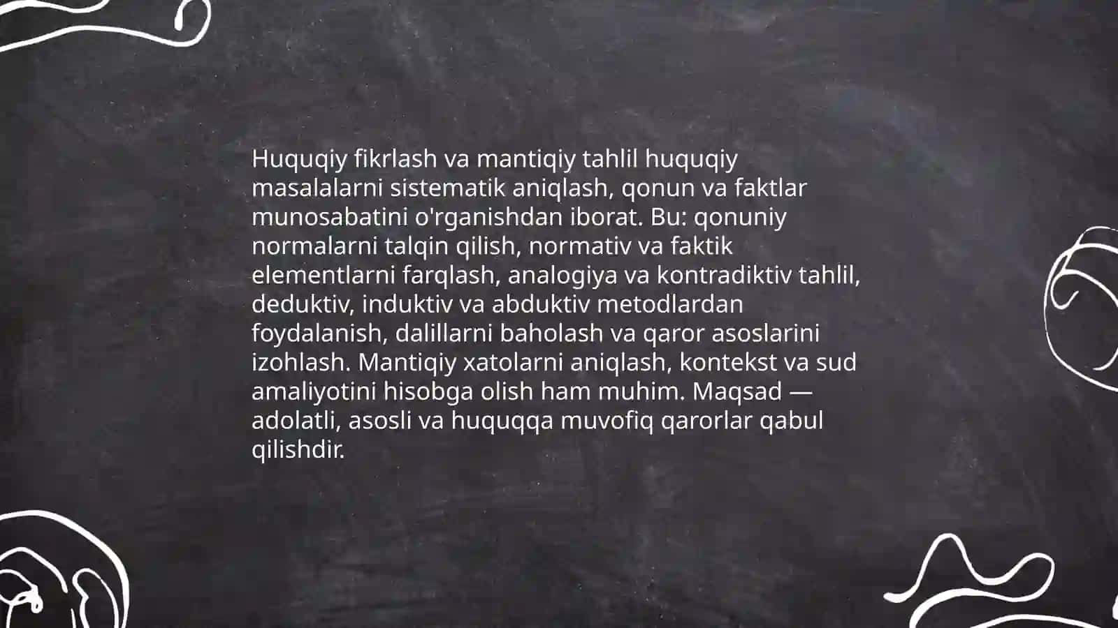 Huquqiy konikmalar faniga kirish 4
