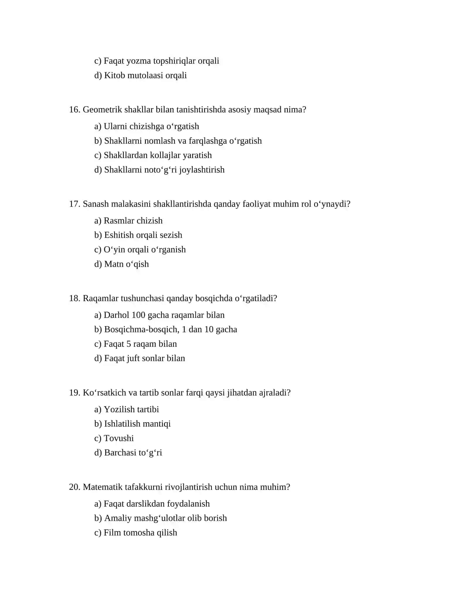 Maktabgacha yoshdagi bolalarda matematik tasavvurlarni shakllantirishning maqsad va vazifari 4