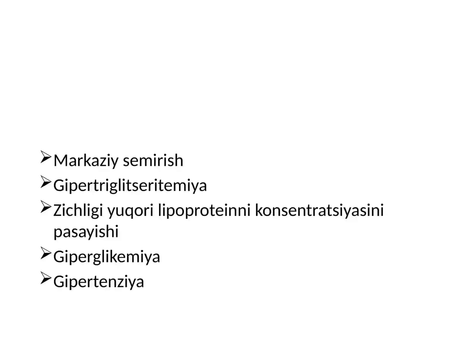 Metabolitik sindrom kelib chiqishining biokimyoviyasoslari va asoratlari 4