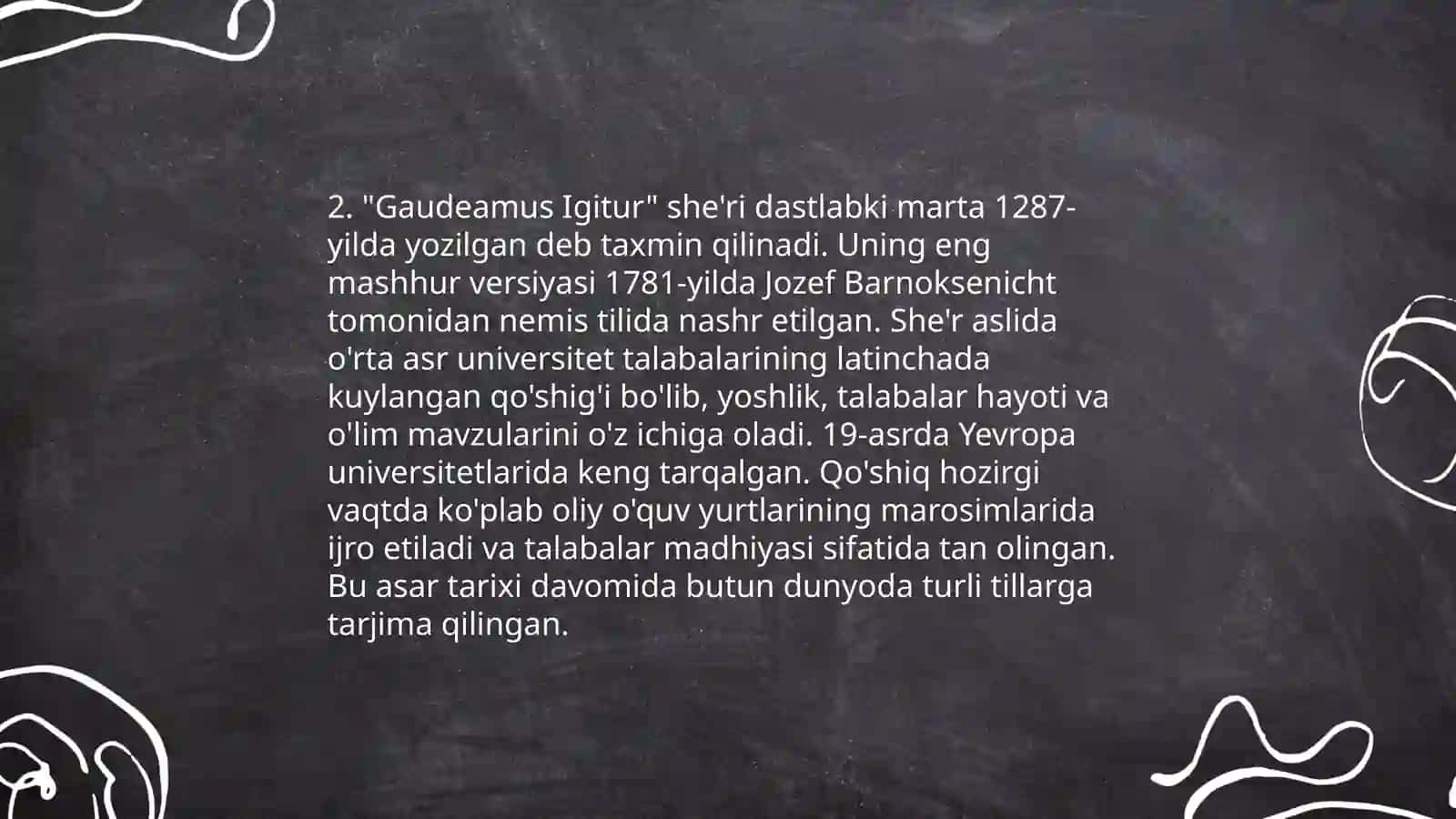 Gaudeamus talabalar sheʼri 4