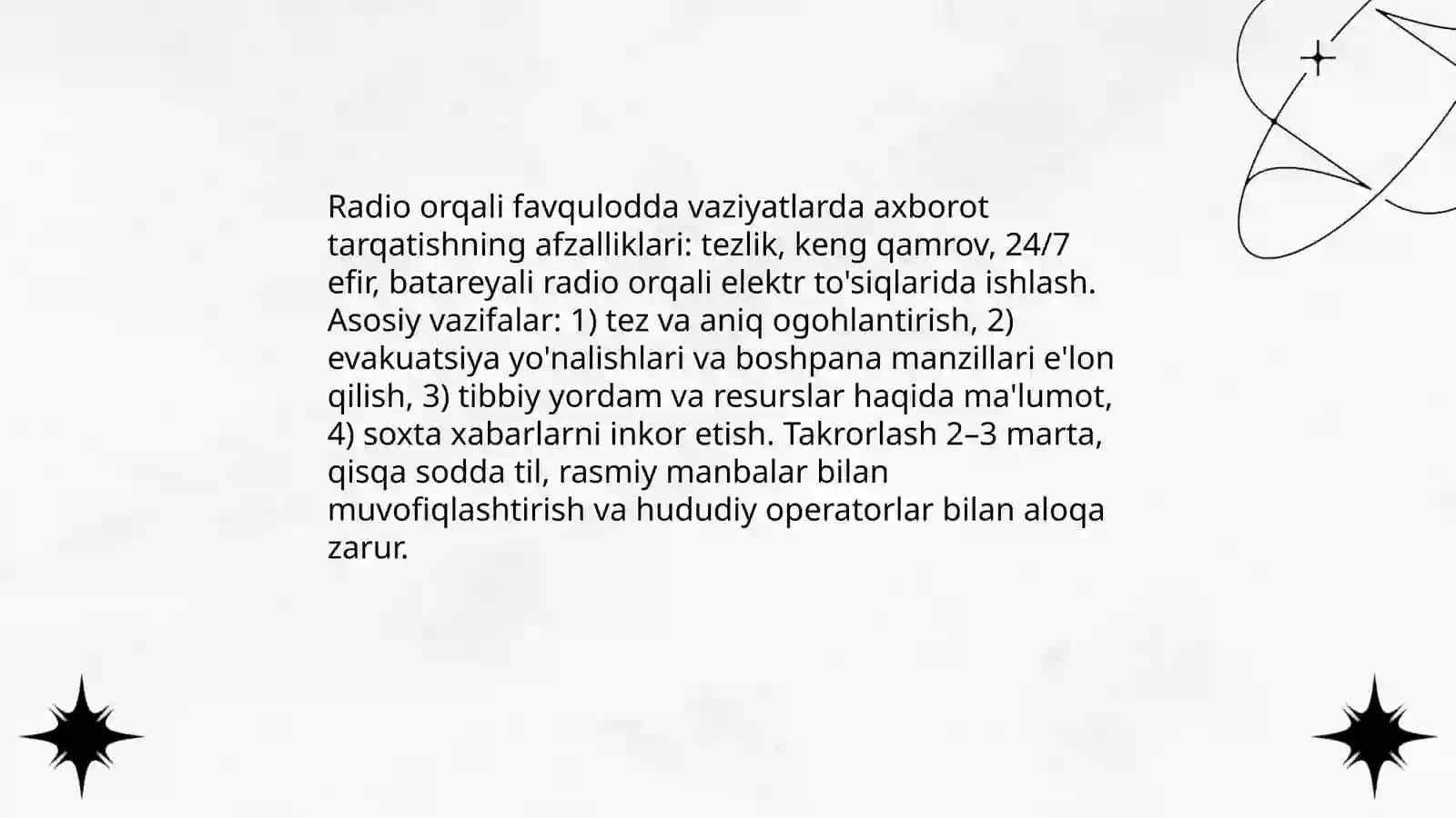 Radio -tezkor xabar berish va axborot tarqatish vositasi 4