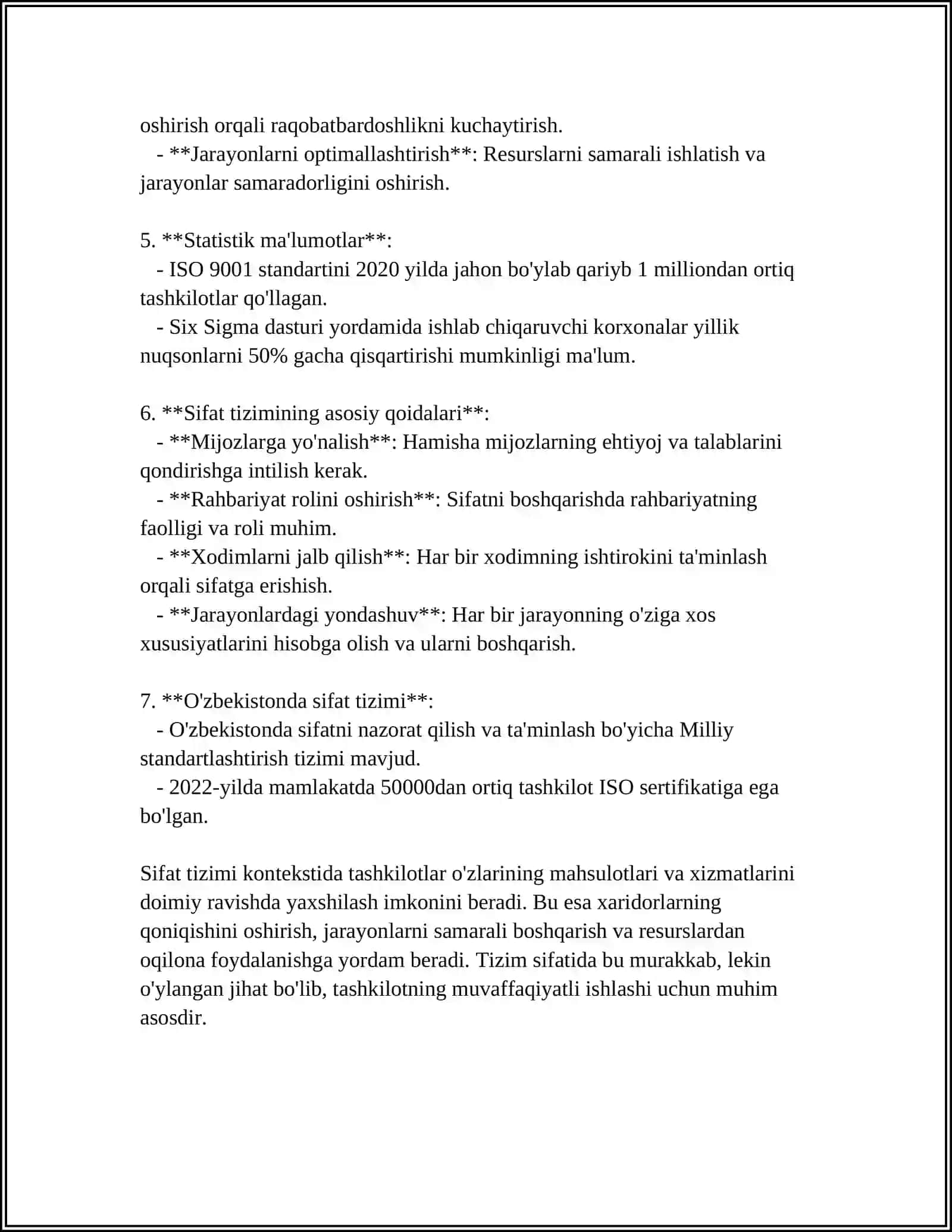 SIFAT TIZIMI VA ISHLAB CHIQISHNI SERTIFIKATLASH 4