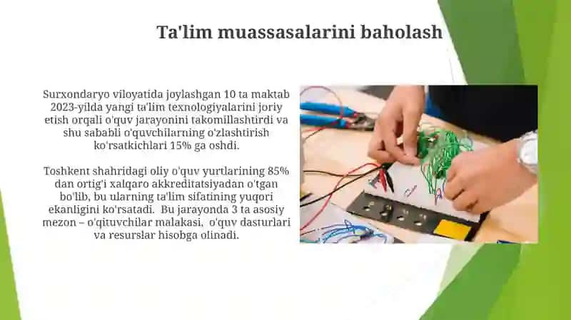 Ta'lim sifatini baholashning xalqaro tizimi 4