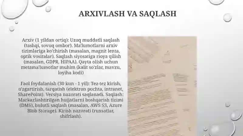 Hujjatlar aylanishining asosiy bosqichlari 4
