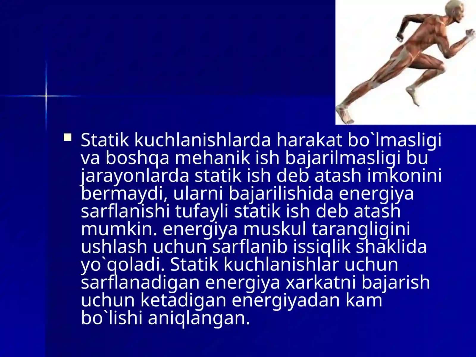 Sportning asosiy vositalari va uning mushaklar ishlash hususiyatlari 4
