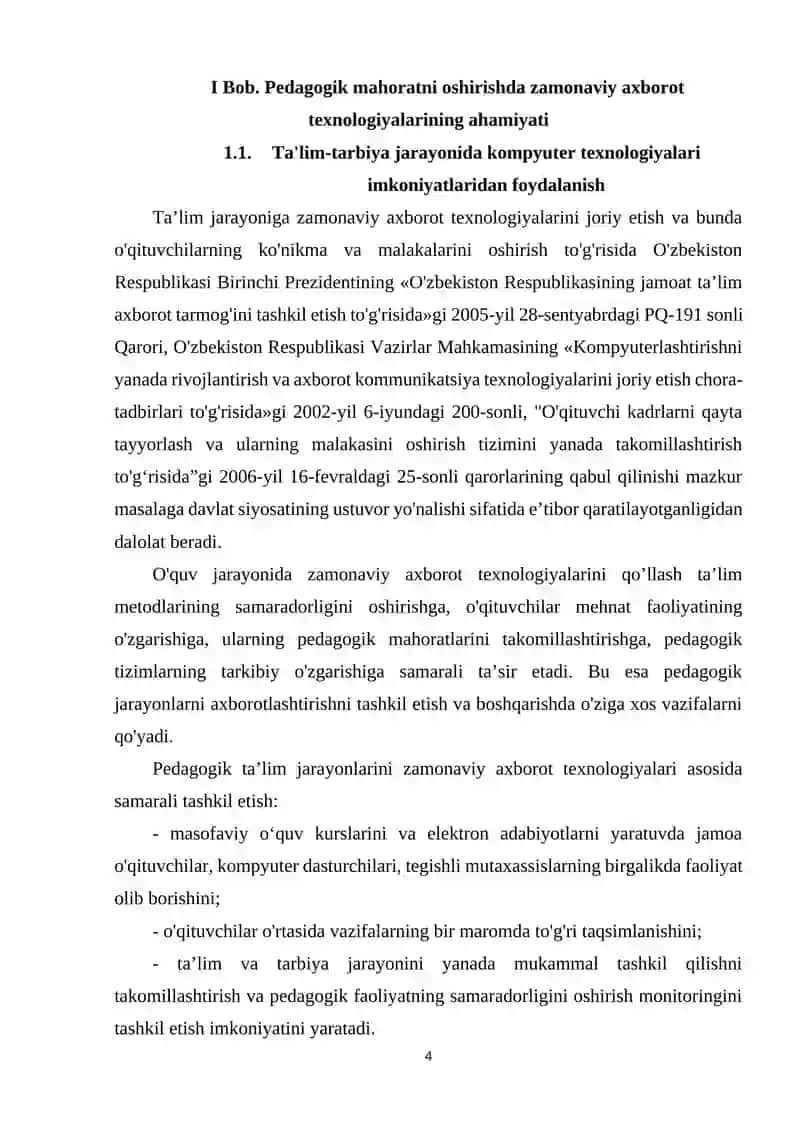 o'qituvchi pedagogik faoliyatida kompyuter texnologiyalaridan foydalanish 4