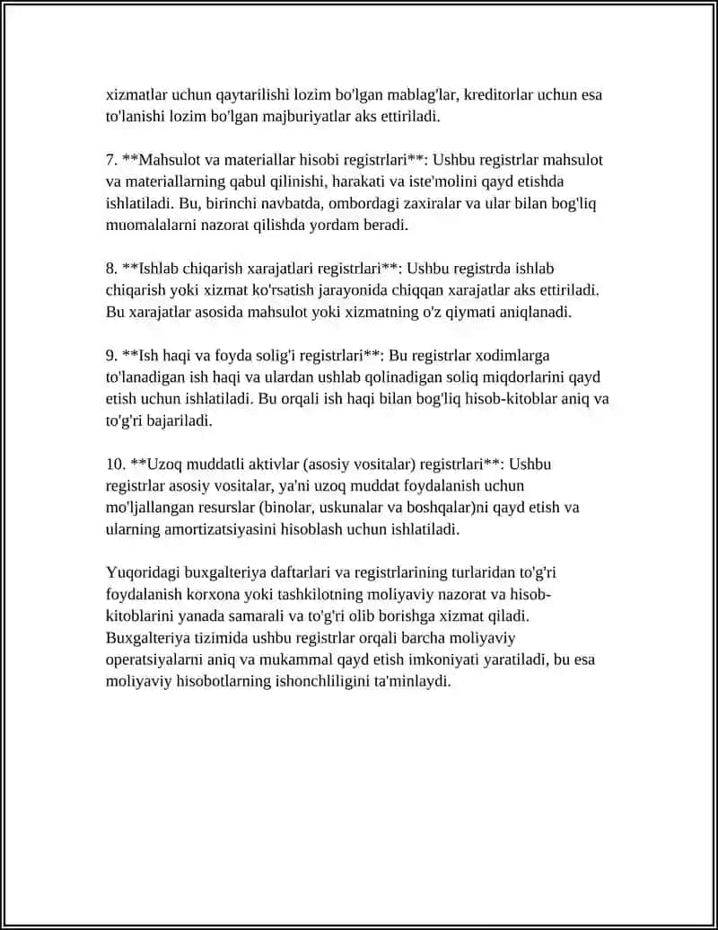 BUXGALTERIYA HISOBI KITOBLAR VA HUJJATLAR 4