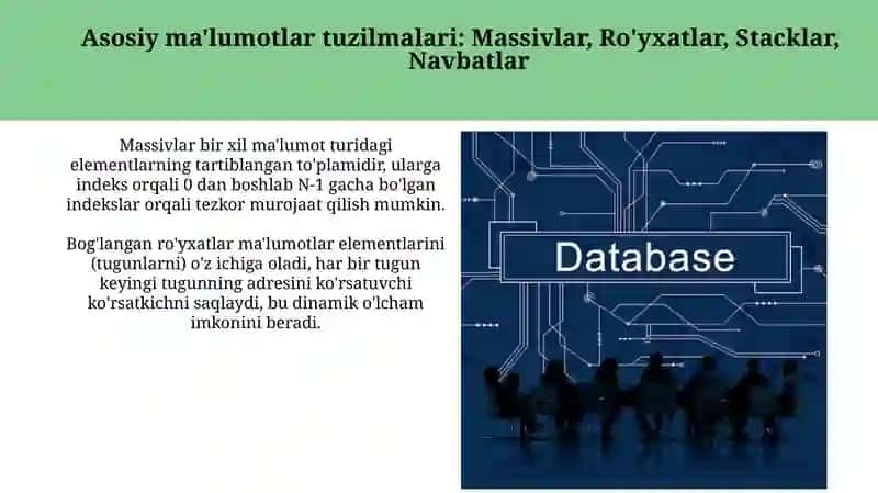 Algoritm va ma'lumotlar tuzilmalari 4