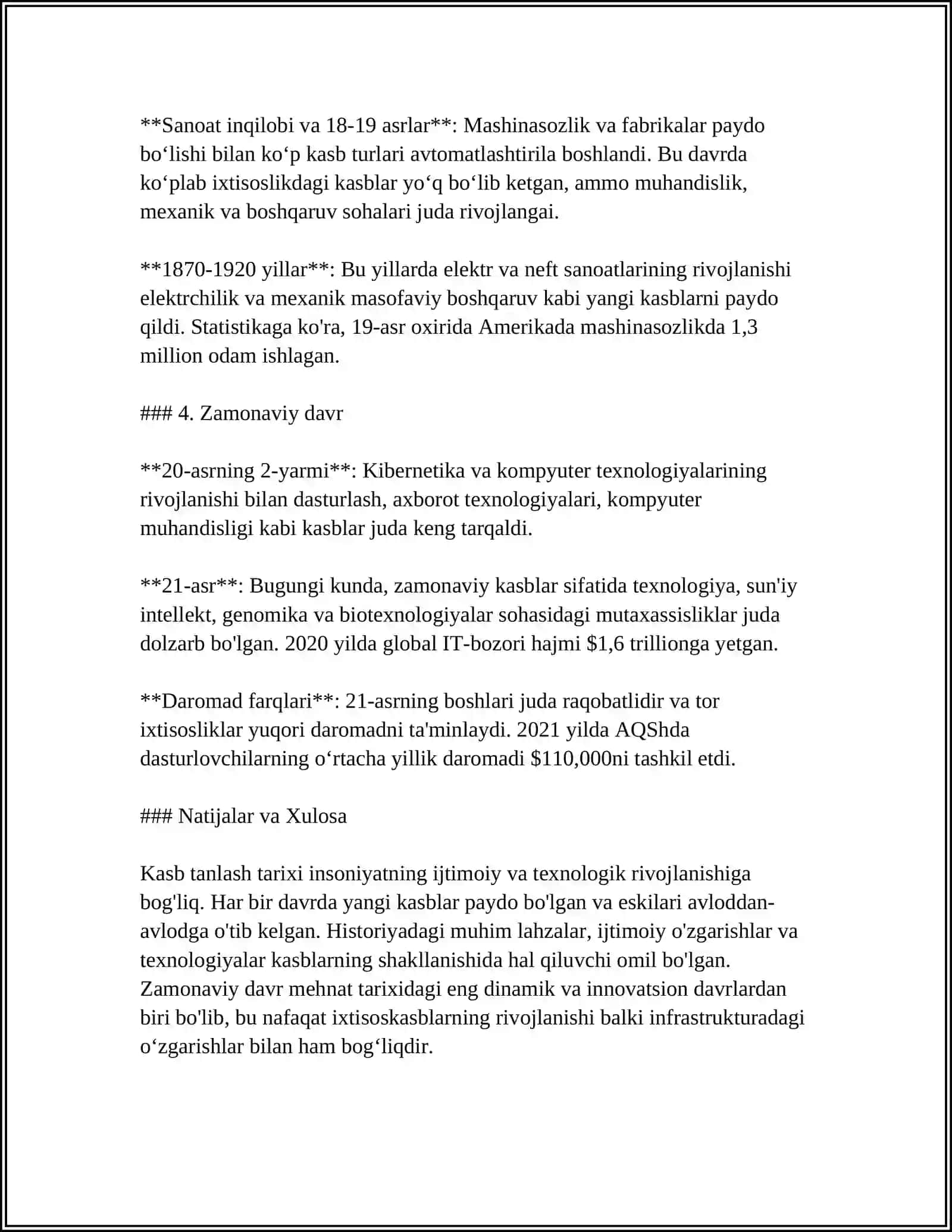 KASB TANLASHNING AN'ANAVIY USULLARI 4