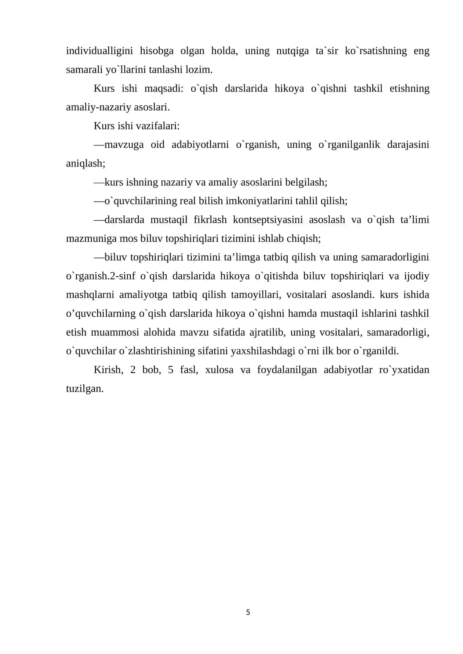 O'QISH DARSLARIDA HIKOYA O'TISH USLUBIYOTI.(4-SINF) 4
