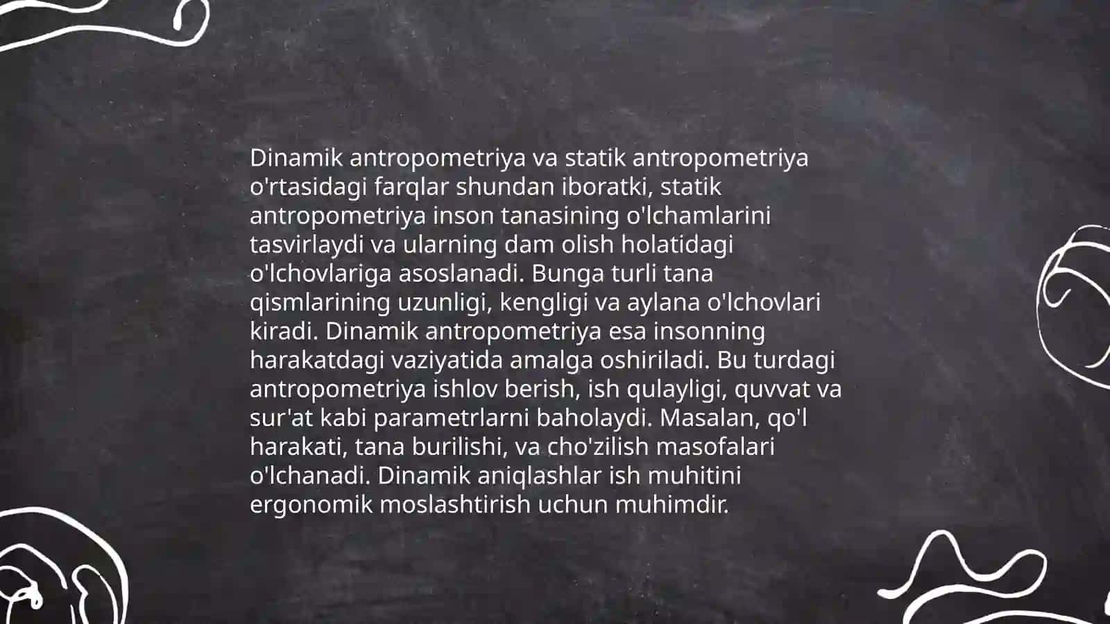 Dinamik antropometriya va uni sanoatda qo'llash imkoniyatlari 4
