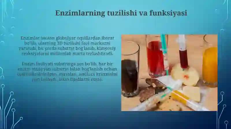 Sharbatlar va Lamal kogolli ichimliklar ishlab chiqarishda fermentlardan foydalanish 4