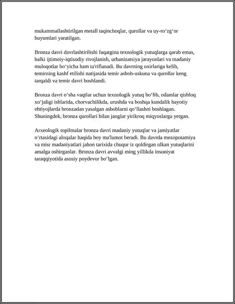 BRONZA DAVRI ARXEOLOGIYASI 4