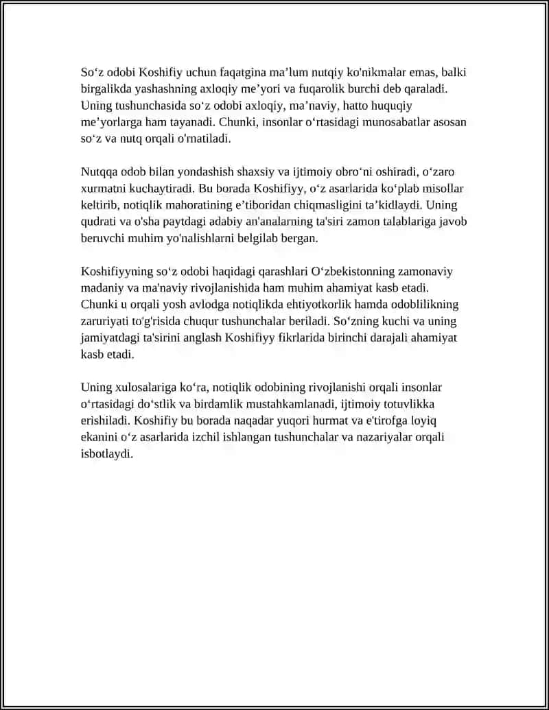KOSHIFIYNING SOʻZ ODOBI VA NOTIQLIK HAQIDAGI QARASHLARI 4