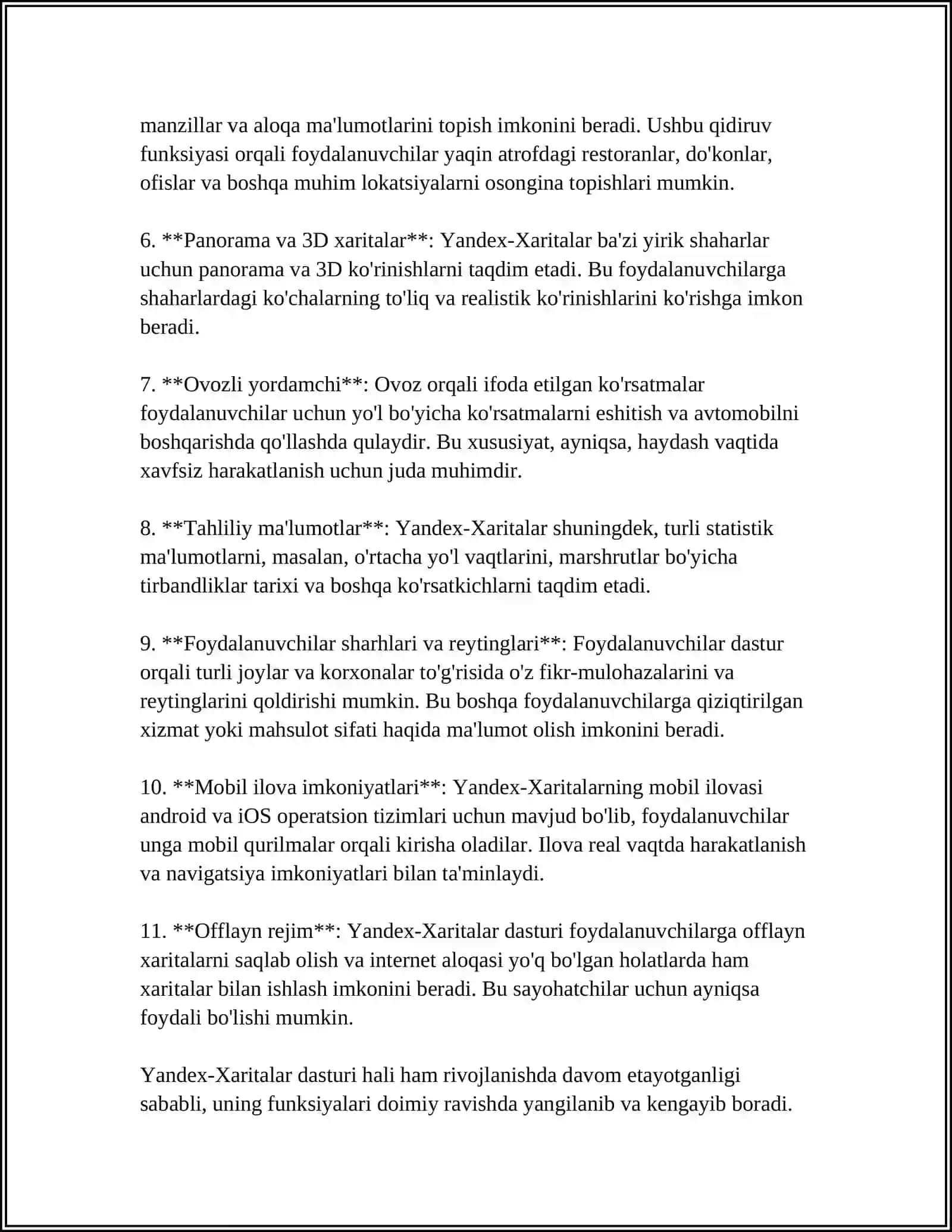 Yandex-Xaritalar GEOGRAFIK AXBOROT TIZIMI 4