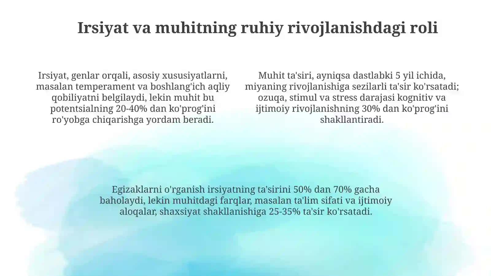 Psixik rivojlanishning asosiy tamoyillari 4