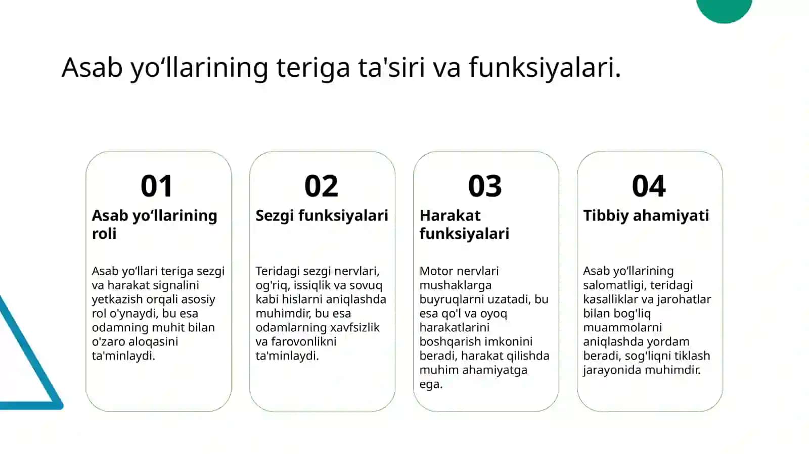 Qoʻl va oyoq terisini innervatsiyasi 4