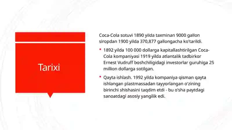 Coca-Cola haqida slayd 4