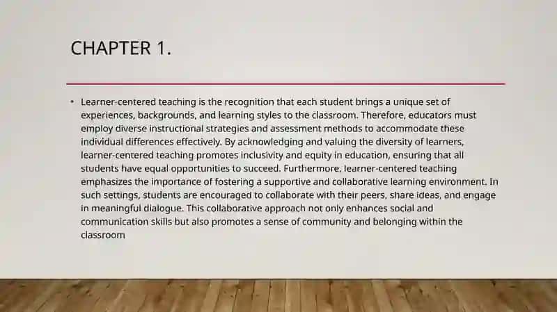 Learner-Centred Teaching 4