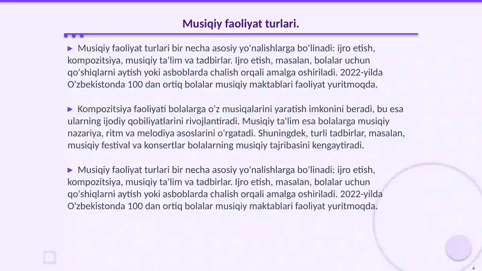 Maktabgacha ta'lim yoshdagi bolalarda musiqiy faoliyat turlari 4