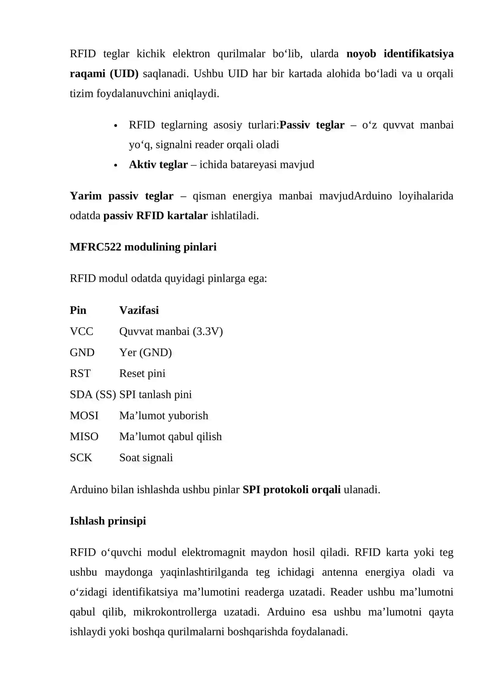 Radiochastotali identifikatsiya sensori ma’lumotlari 4